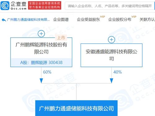 鹏辉能源参股成立储能科技新公司,注册资本1亿元